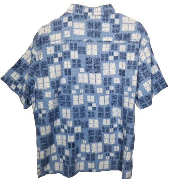 Nat Nast Luxury Originals Mens L Blue Geometric Sh - Picture 7 of 7